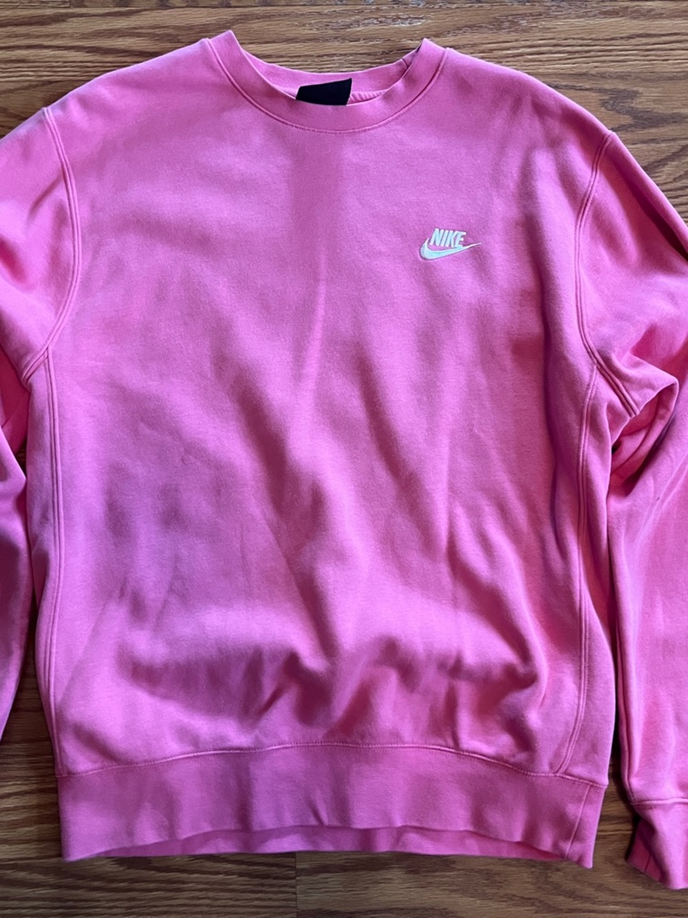 Nike Pink Crew Sweatshirt with White Swoosh